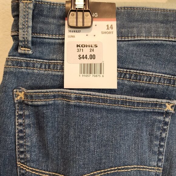 Lee Jeans Luna Slim Fit Skinny Leg Mid Rise Size 14 Short Sculpting - Picture 3 of 7